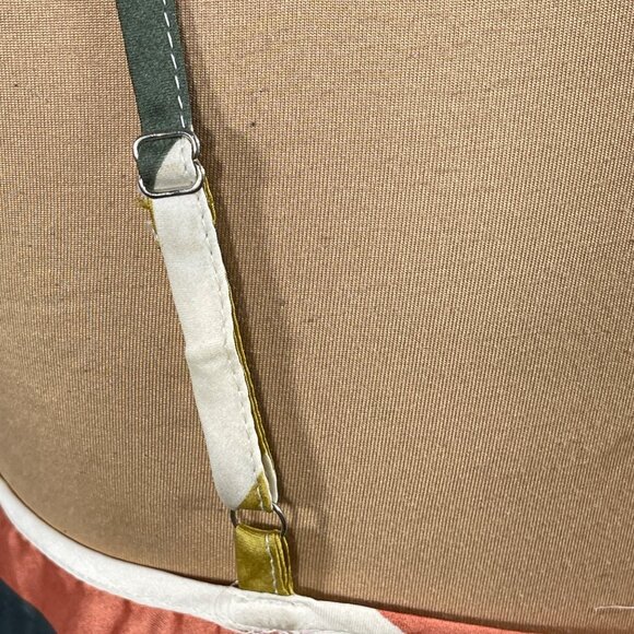 Mystree Tank Top Blouse Sleeveless Stripe Orange Green Size S Small - Picture 5 of 6